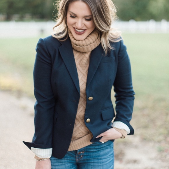 J. Crew Navy Blazer with Gold Buttons - Picture 4 of 13